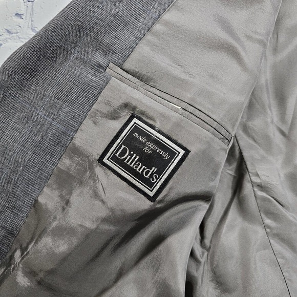 RALPH Ralph Lauren Blazer Jacket Sport Coat Gray Plaid Wool Cashmere MENS SZ 44L - Picture 11 of 12